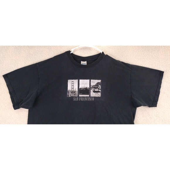 Vintage Gildan Black San Francisco Graphic T‎ Shirt Size XL - Picture 2 of 15